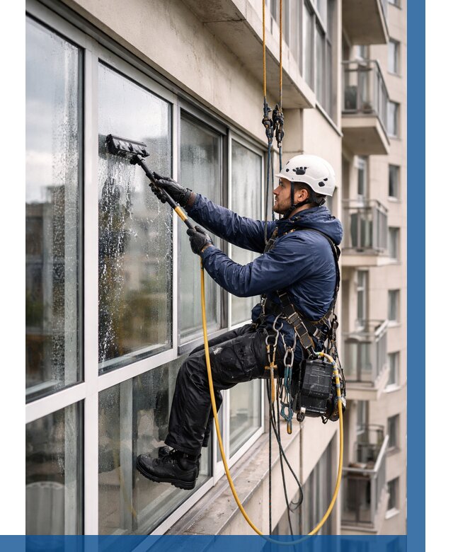 Мойка балконного остекления в Шарыпове от 3537 р. | ВЫСОТНИК-Шрп