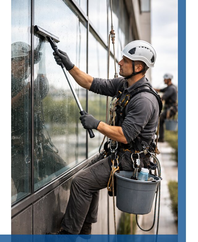 Мойка стеклянных фасадов в Шарыпове от 202 р. | ВЫСОТНИК-Шрп