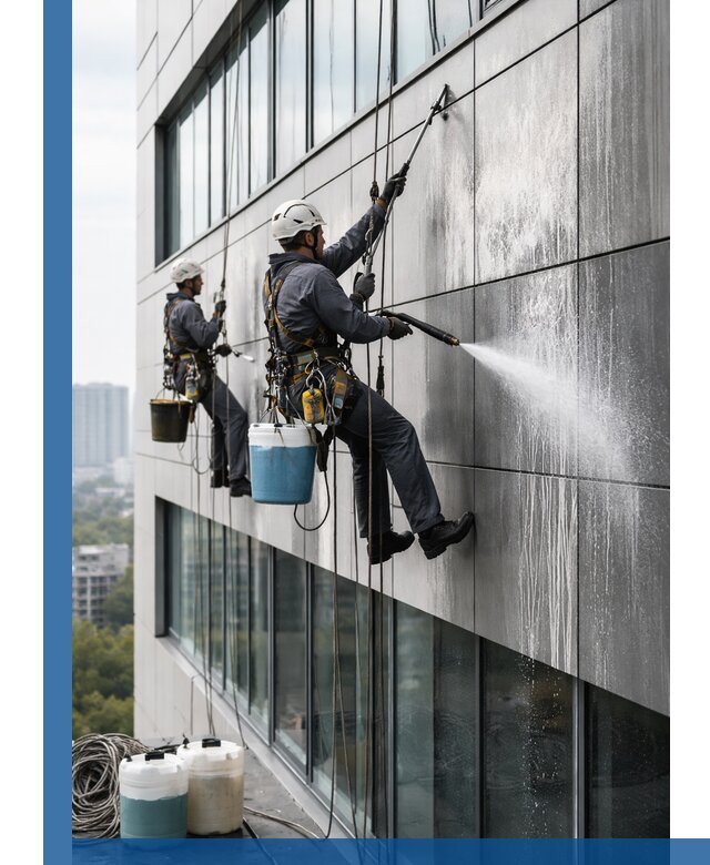 Профессиональная мойка вентилируемых фасадов в Шарыпове