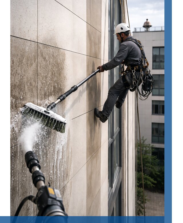 Мойка фасада из керамогранита в Шарыпове от 303 р. | ВЫСОТНИК-Шрп