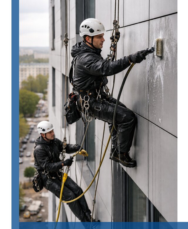 Профессиональная мойка фасада из композита в Шарыпове