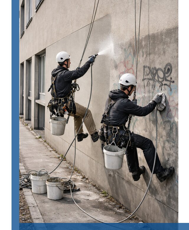 Антиграффити покрытие фасада с защитой от надписей в Шарыпове