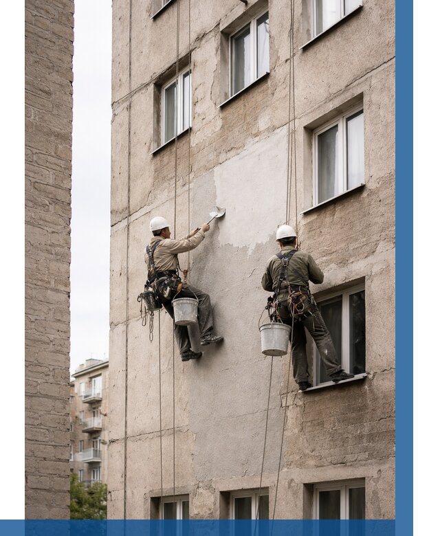 Косметический ремонт фасада в Шарыпове от 1112 р. | ВЫСОТНИК-Шрп