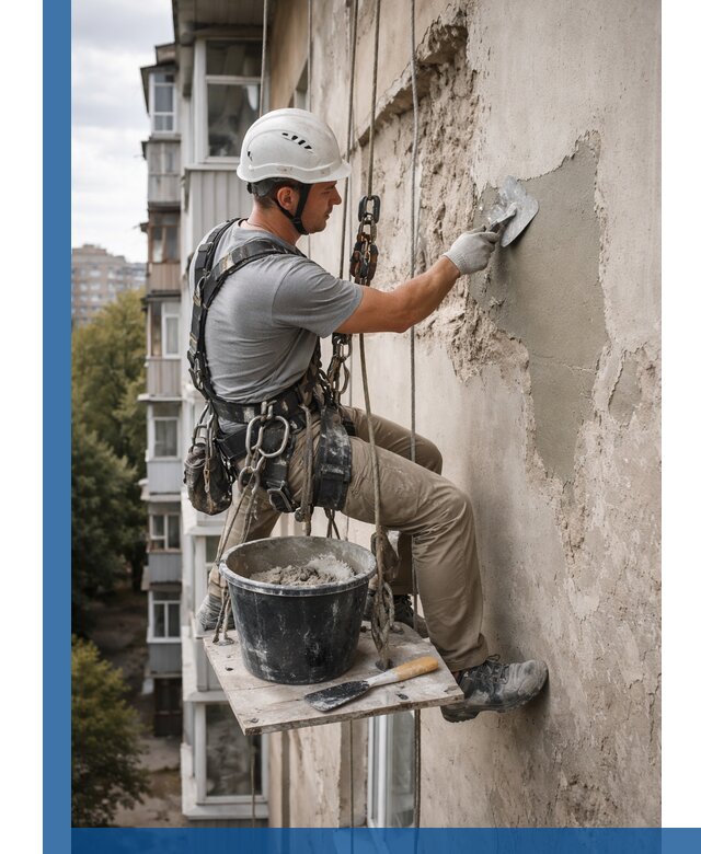 Восстановление фасадной штукатурки в Шарыпове с гарантией качества