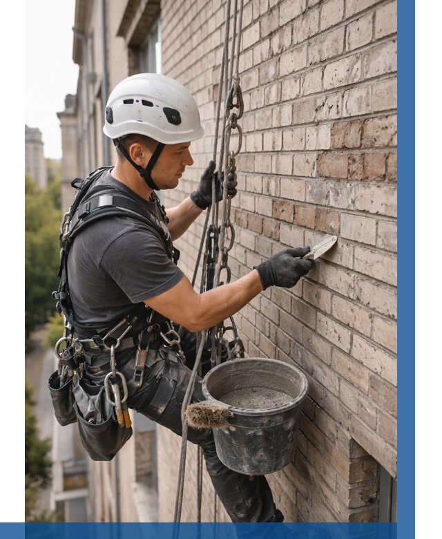 Ремонт кирпичной кладки фасада в Шарыпове от 1819 р. | ВЫСОТНИК-Шрп