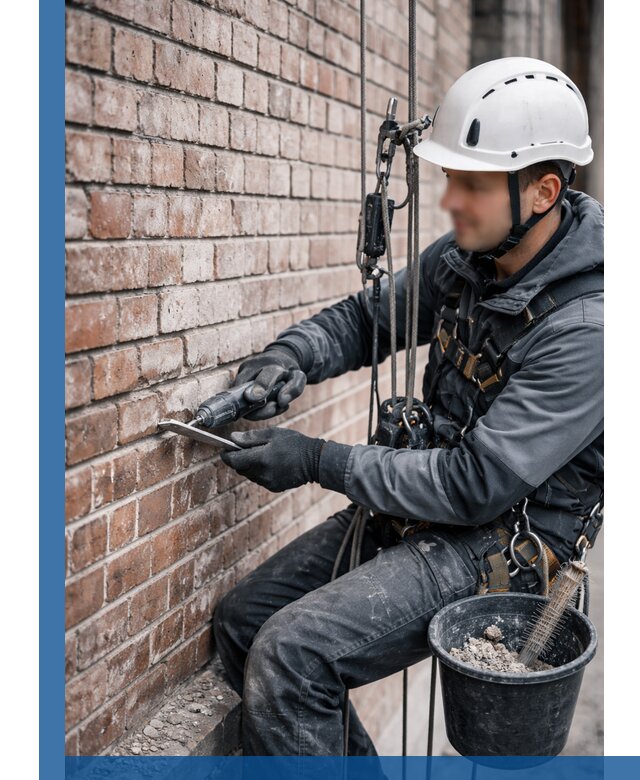 Расшивка кирпичных швов фасадов и стен, ремонт в Шарыпове