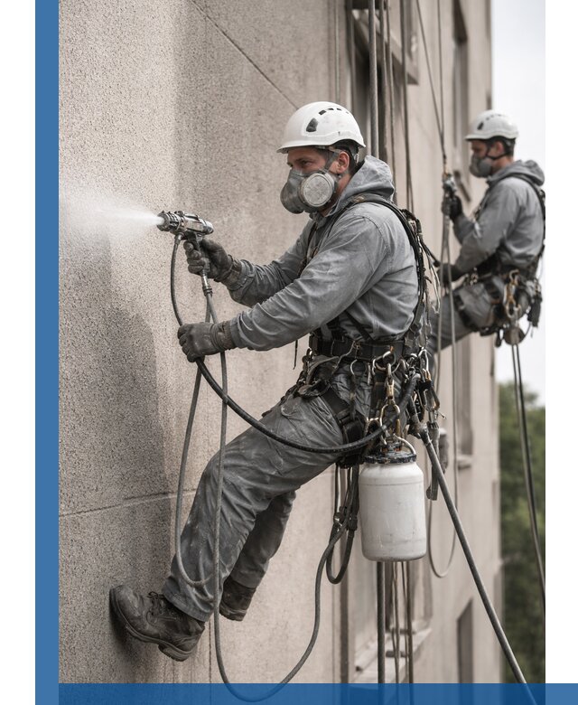 Безвоздушная покраска фасадов зданий в Шарыпове профессионально