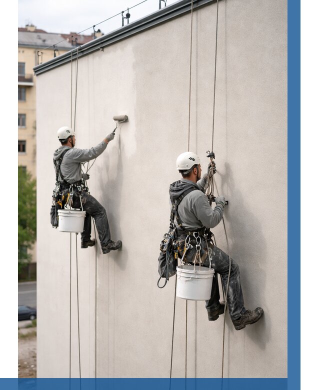 Покраска оштукатуренного фасада в Шарыпове от 323 р. | ВЫСОТНИК-Шрп