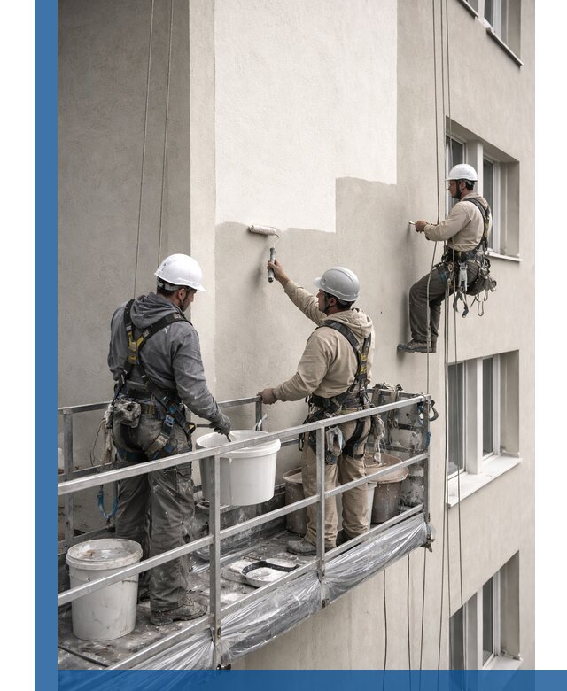 Покраска оштукатуренного фасада в Шарыпове под ключ с гарантией