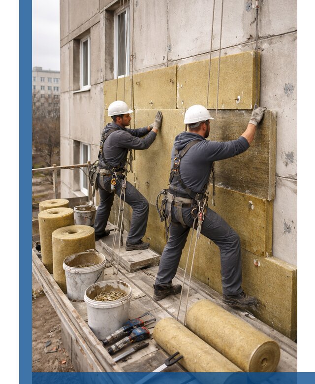 Утепление фасада минватой в Шарыпове под ключ с гарантией