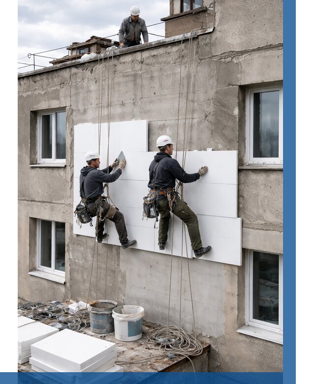 Утепление фасада пенополистиролом в Шарыпове от 1819 р. | ВЫСОТНИК-Шрп