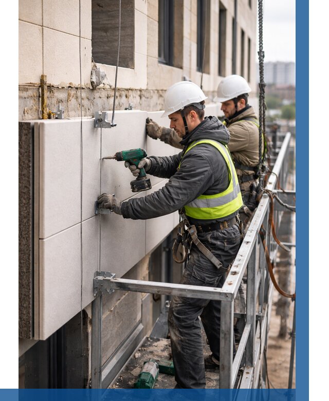 Монтаж фасадных термопанелей в Шарыпове от 1516 р. | ВЫСОТНИК-Шрп