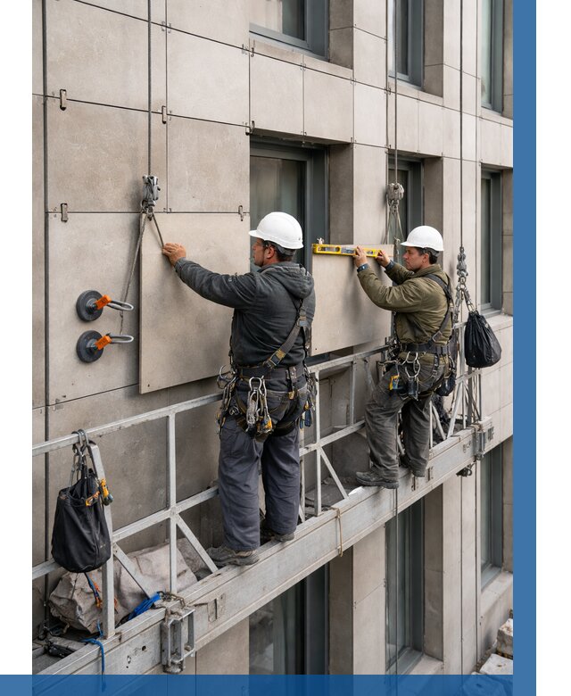 Монтаж керамогранита на фасад в Шарыпове от 2526 р. | ВЫСОТНИК-Шрп