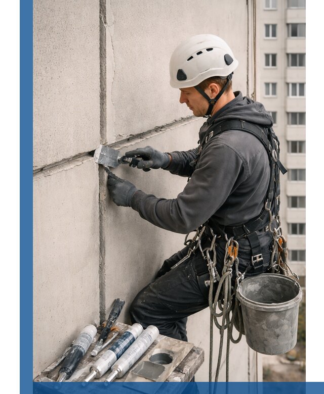 Ремонт межпанельных швов в Шарыпове герметизация и восстановление