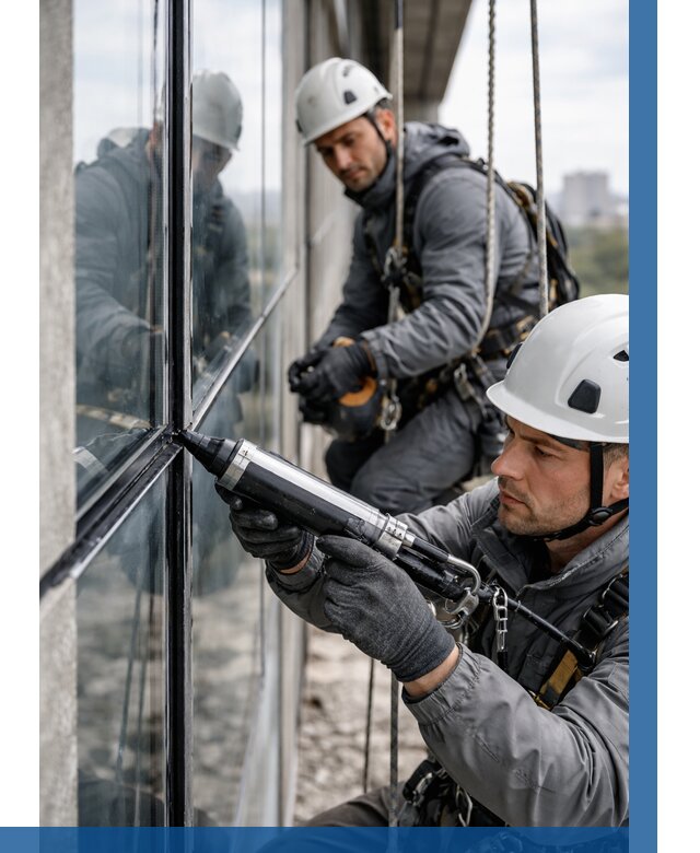 Герметизация витражных швов в Шарыпове от 657 р. | ВЫСОТНИК-Шрп