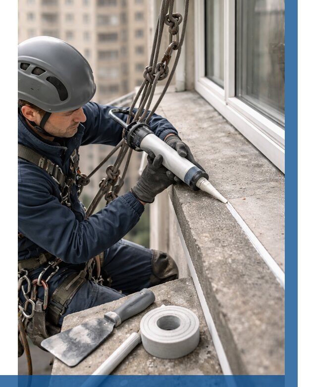 Герметизация балконного козырька в Шарыпове от 4547 р. | ВЫСОТНИК-Шрп