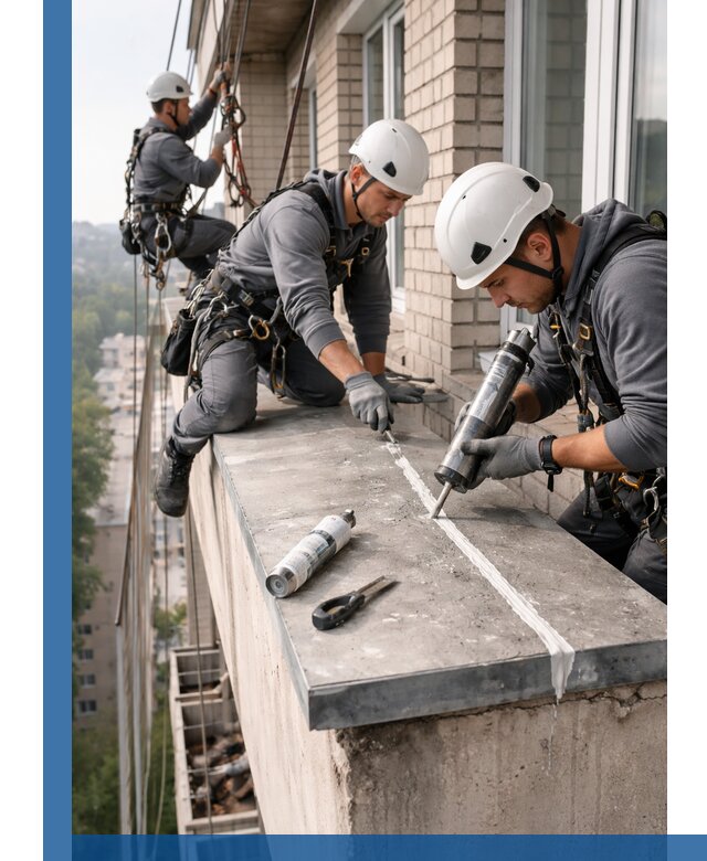 Герметизация балконного козырька в Шарыпове профессионально