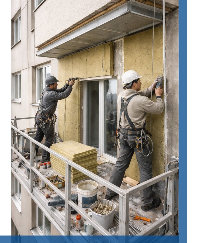 Утепление балкона снаружи в Шарыпове от 1617 р. под ключ ВЫСОТНИК-Шрп