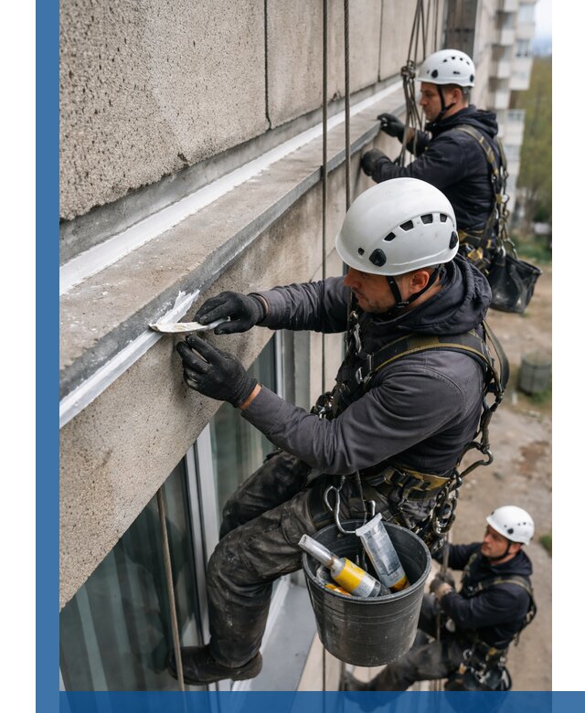 Герметизация примыкания балкона в Шарыпове под ключ с гарантией