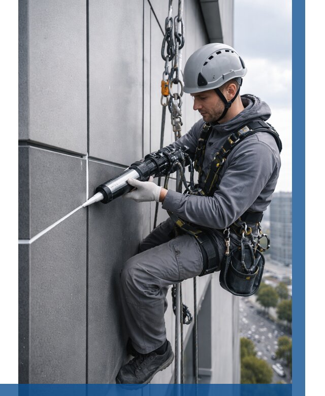 Герметизация стыков фасадных панелей в Шарыпове от 6568 р.| ВЫСОТНИК-Шрп