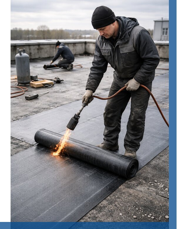 Ремонт наплавляемой кровли в Шарыпове от 707 р. | ВЫСОТНИК-Шрп