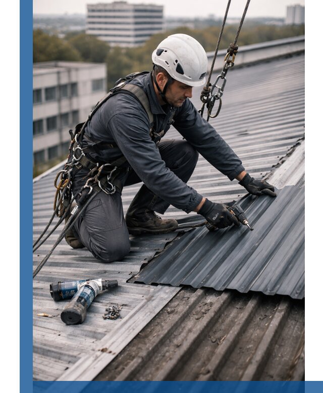 Ремонт профнастила на кровле в Шарыпове, работы под ключ