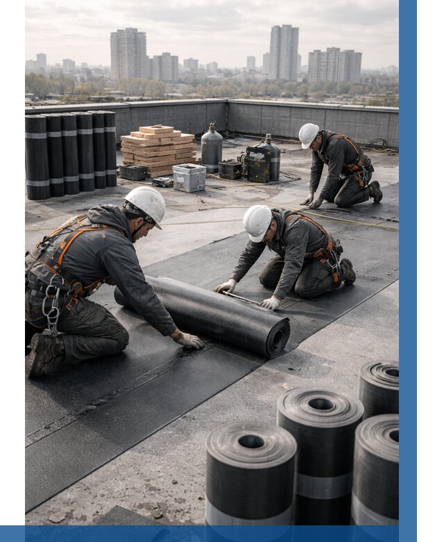 Монтаж мягкой кровли под ключ в Шарыпове от 455 р. | ВЫСОТНИК-Шрп