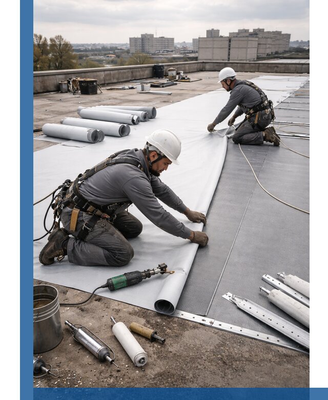 Монтаж мембранной кровли в Шарыпове для промышленных зданий