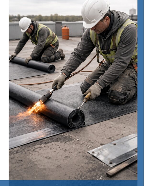 Монтаж наплавляемой кровли в Шарыпове от 859 р. — ВЫСОТНИК-Шрп