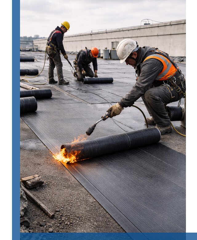 Монтаж наплавляемой кровли в Шарыпове профессионально