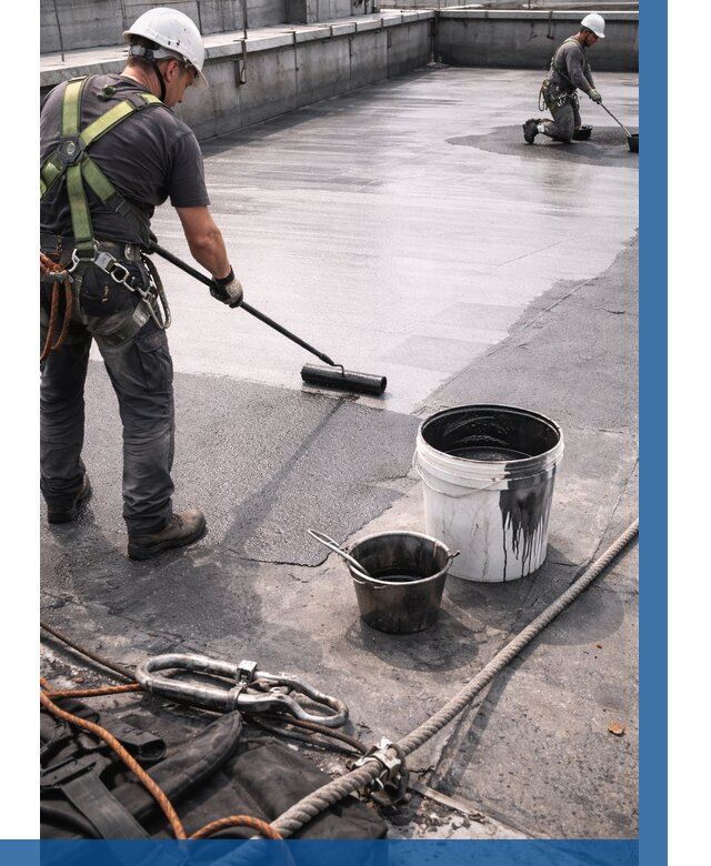 Гидроизоляция кровли жидкой резиной в Шарыпове от 505 р. | ВЫСОТНИК-Шрп