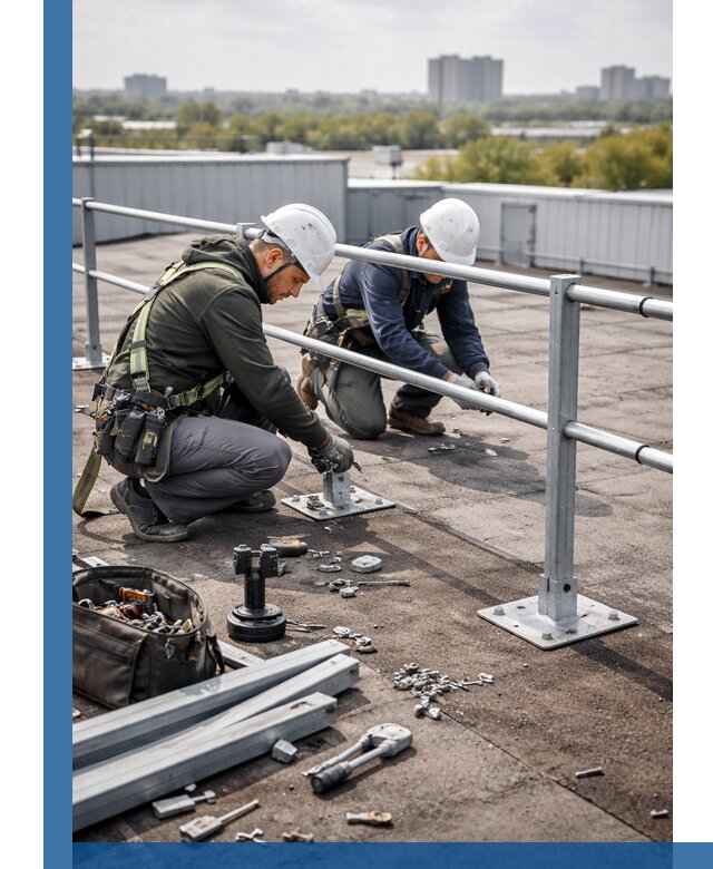 Монтаж кровельного ограждения в Шарыпове под ключ с гарантией