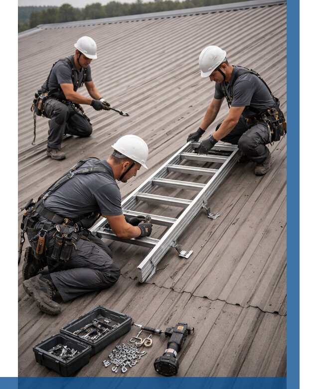 Монтаж кровельной лестницы в Шарыпове от 4547 р. | ВЫСОТНИК-Шрп