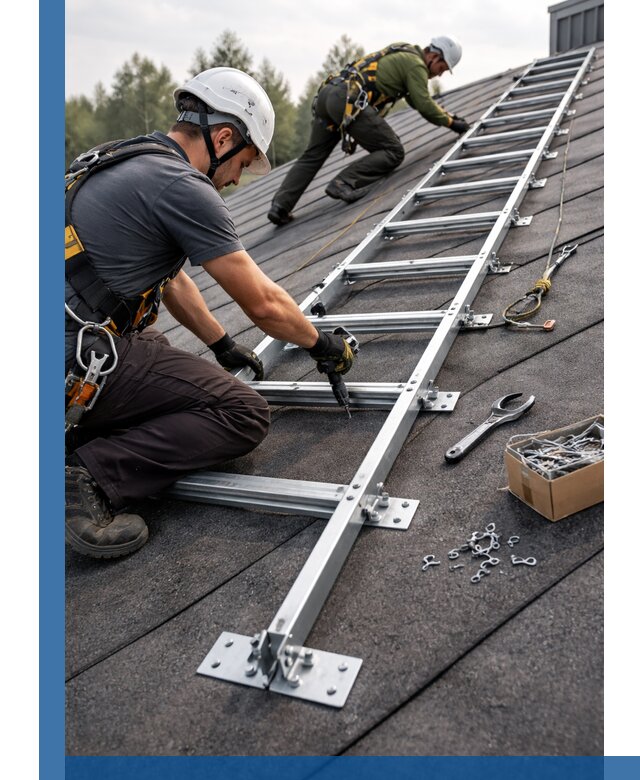Профессиональный монтаж кровельной лестницы в Шарыпове под ключ