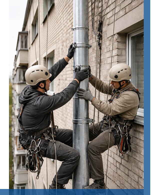 Замена водосточных труб в Шарыпове от 6568 р. | ВЫСОТНИК-Шрп