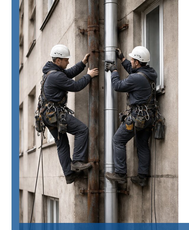 Замена водосточных труб в Шарыпове: монтаж и демонтаж под ключ