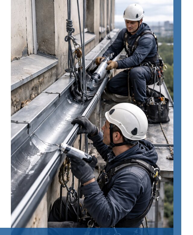 Ремонт водосточных желобов в Шарыпове от 6568 р. | ВЫСОТНИК-Шрп