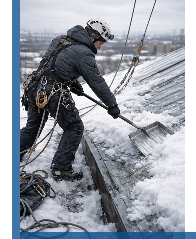 Профессиональная очистка кровли от снега и наледи в Шарыпове