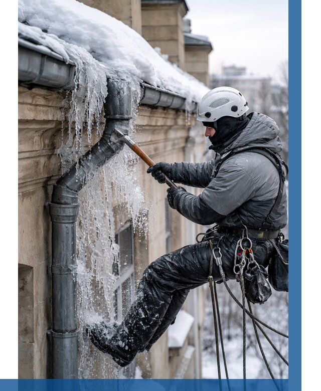 Очистка водостоков от льда в Шарыпове от 3537 р. | ВЫСОТНИК-Шрп