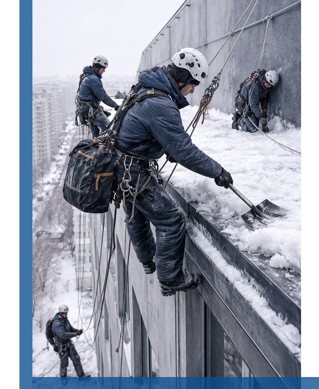 Абонентское обслуживание кровли зимой в Шарыпове регулярный уход