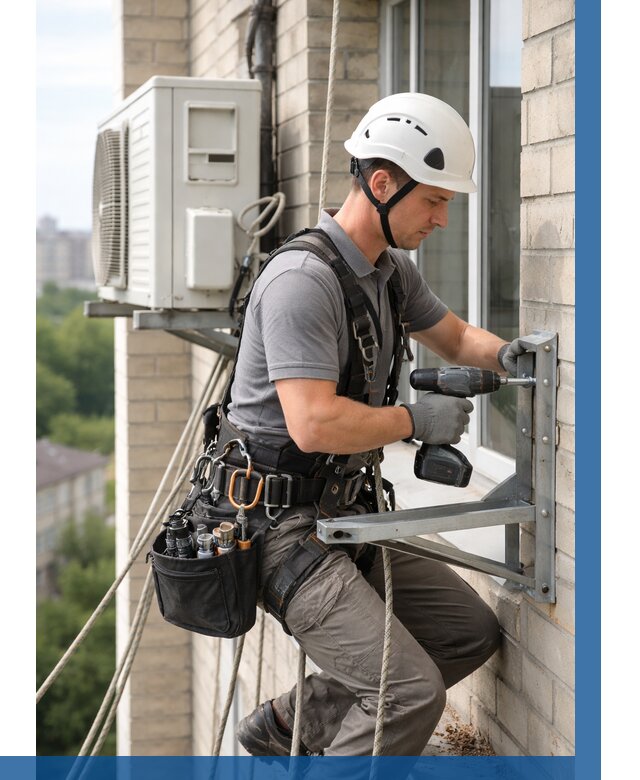 Установка кронштейнов кондиционера в Шарыпове от 3537 р. | ВЫСОТНИК-Шрп