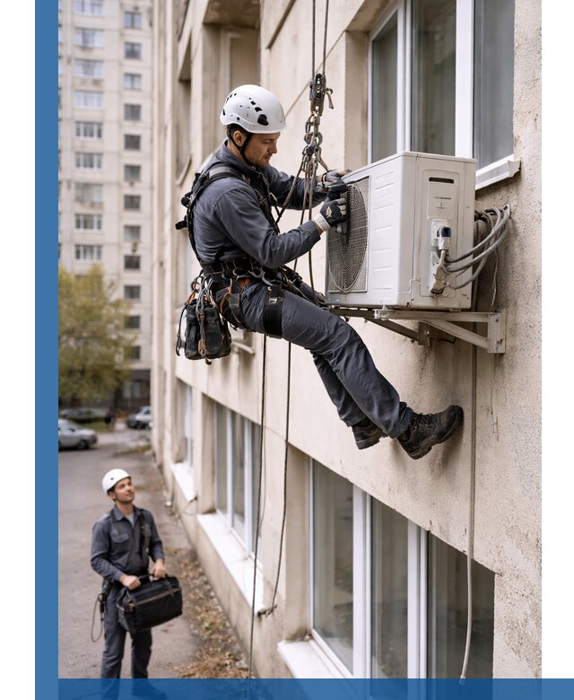 Демонтаж внешнего блока кондиционера в Шарыпове профессионально