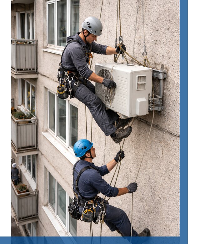 Перенос внешнего блока кондиционера в Шарыпове от 9095 р.| ВЫСОТНИК-Шрп