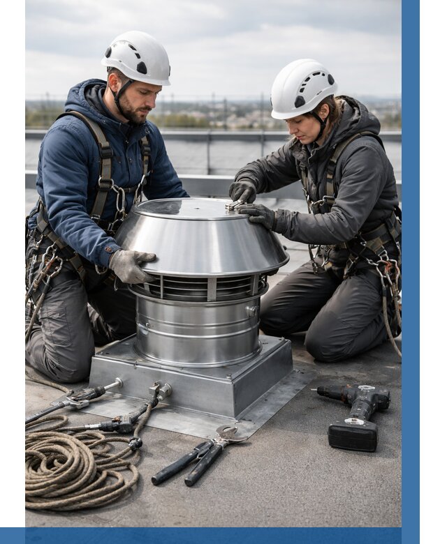 Установка дефлекторов на кровле в Шарыпове от 4547 р. | ВЫСОТНИК-Шрп