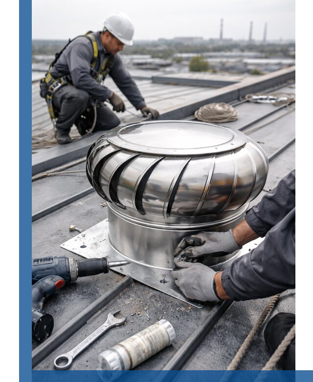 Установка дефлекторов на кровле в Шарыпове профессионально