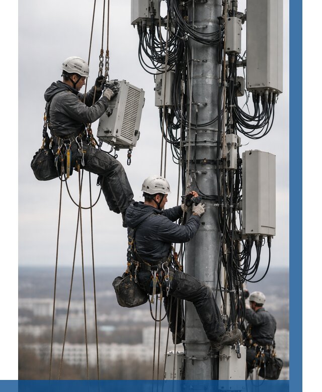 Монтаж оборудования связи на мачте в Шарыпове от 7579 р. | ВЫСОТНИК-Шрп