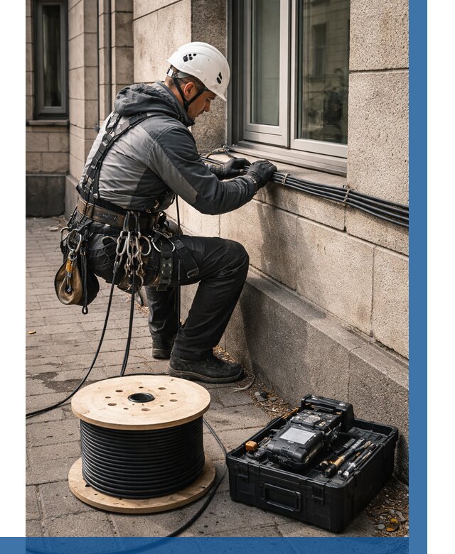 Прокладка оптоволоконного кабеля в Шарыпове от 808 р. | ВЫСОТНИК-Шрп