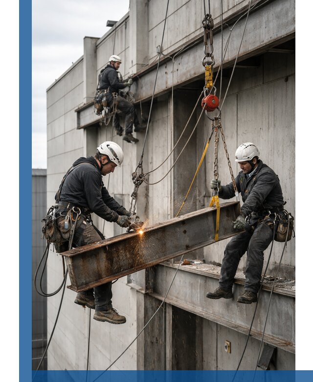 Демонтаж металлоконструкций на высоте в Шарыпове под ключ