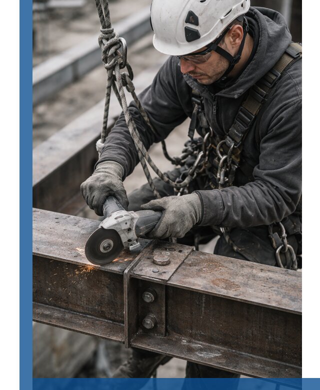 Резка металла на высоте в Шарыпове для зданий и конструкций