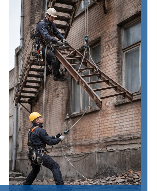 Демонтаж пожарной лестницы в Шарыпове от 12126 р. | ВЫСОТНИК-Шрп